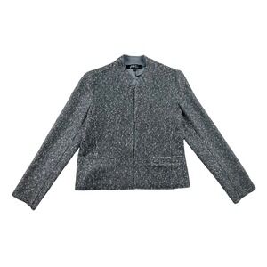 Y2K Jeff Gallano Jacket Women 1 Grey Open Front France Made Avant Garde Luxury